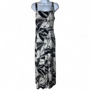 EXPRESS Women’s NWT Black White Palm Print Maxi Dress Adjustable Straps – Sz. S